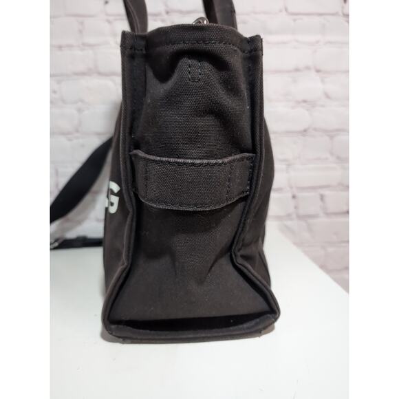 Marc Jacobs Black Gray Canvas Medium The Tote Bag with Dust Bag - Picture 6 of 16